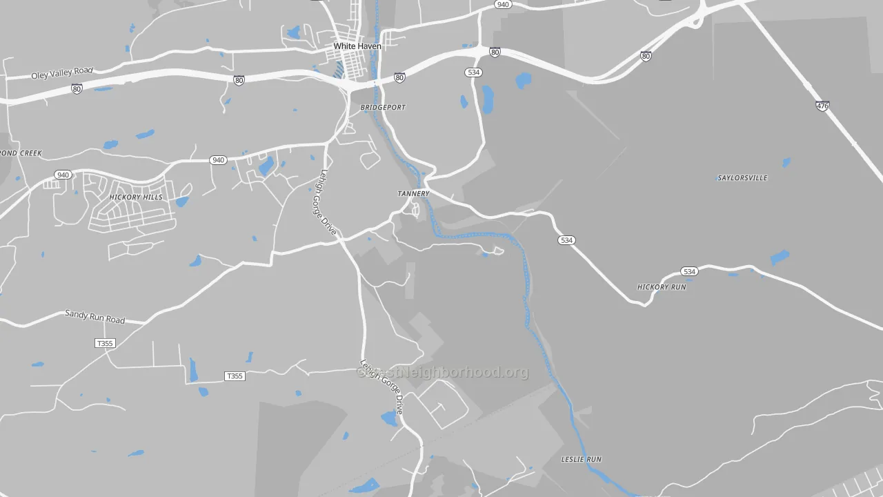 Transit Grade map of Tannery, PA