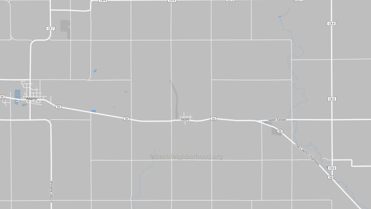 Transit Grade map of Taopi, MN