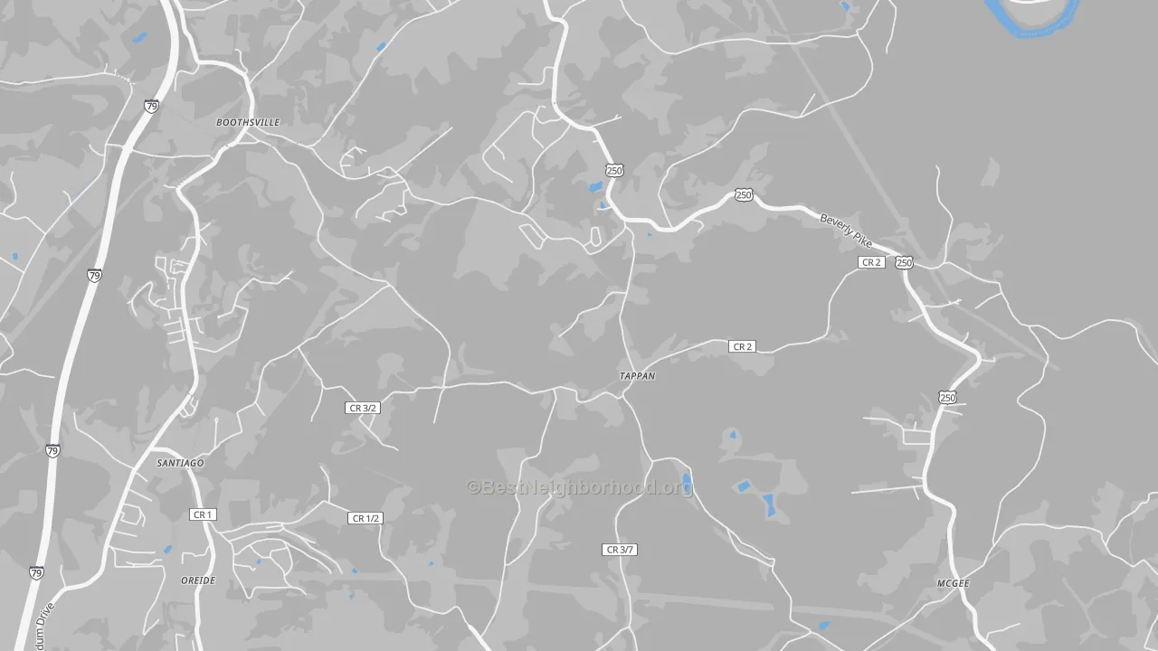 Transit Grade map of Tappan, WV