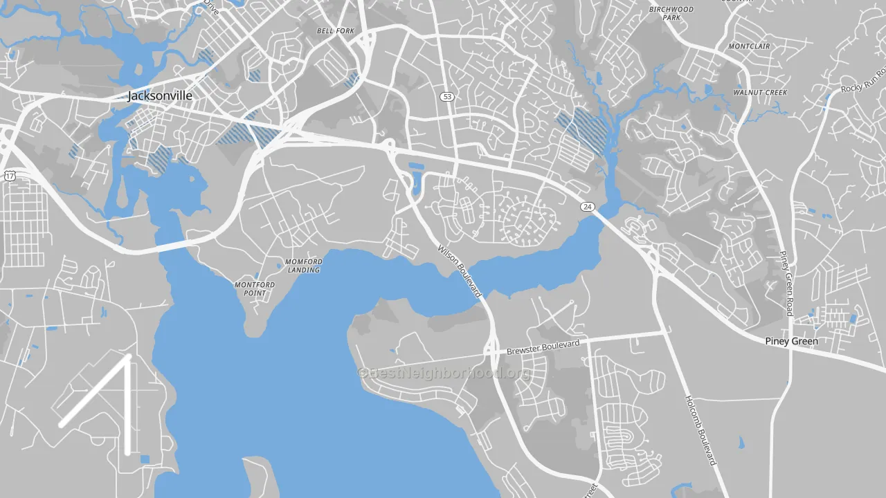 Transit Grade map of Tarawa Terrace, NC