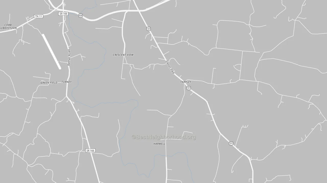 Transit Grade map of Tarpley, TN