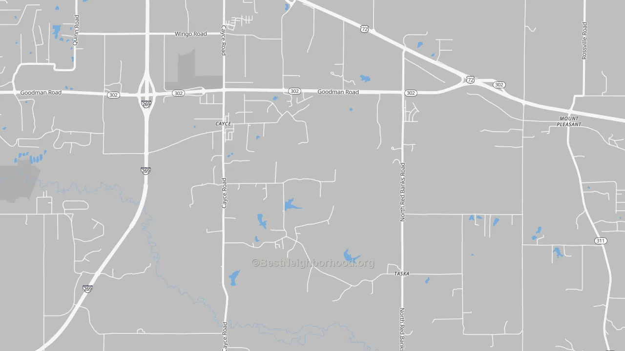 Transit Grade map of Taska, MS