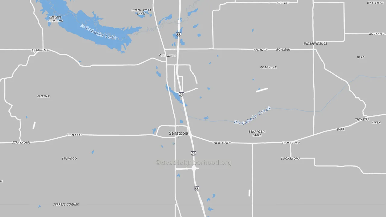 Transit Grade map of Tate County, MS