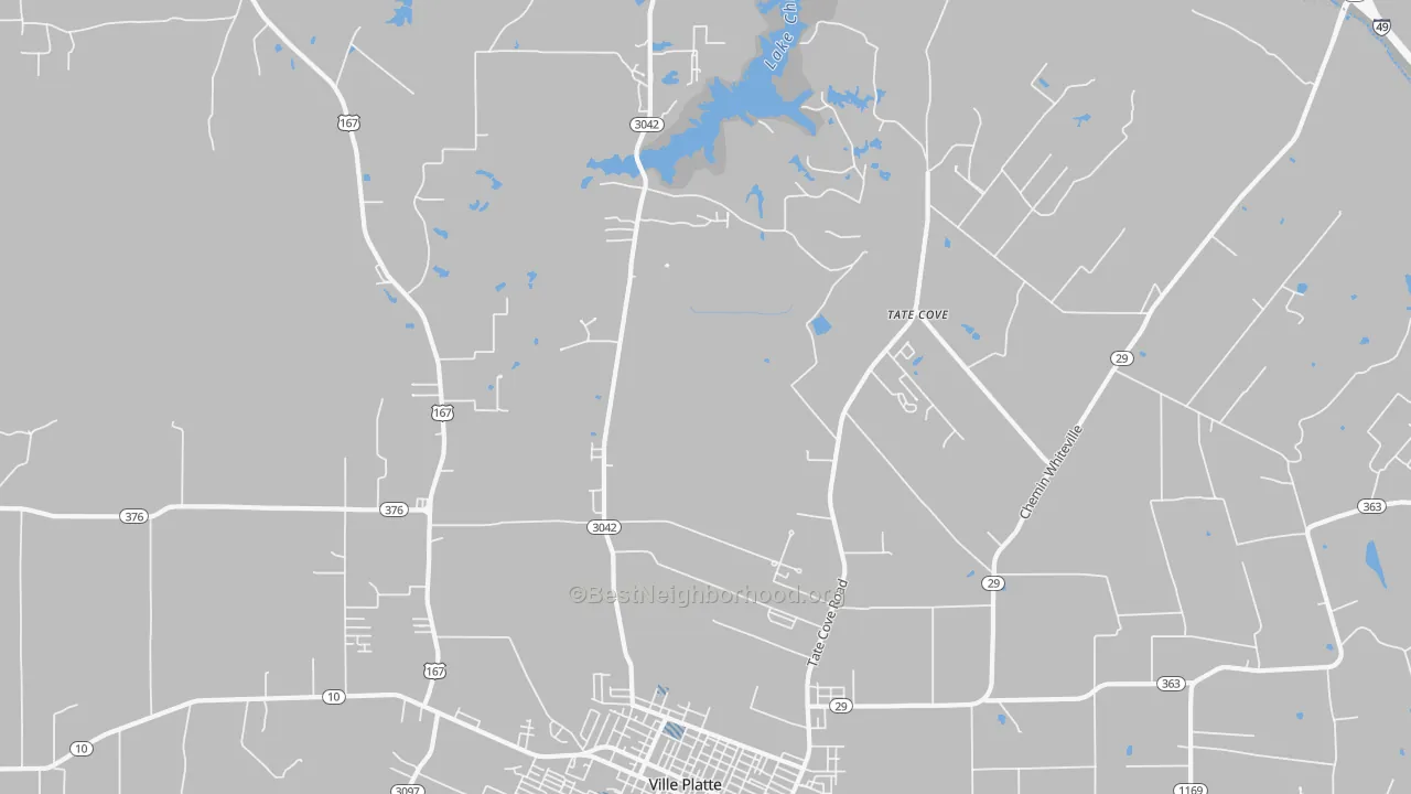 Transit Grade map of Tate Cove, LA