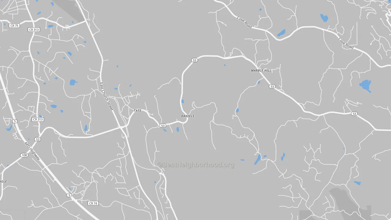Transit Grade map of Tate, GA