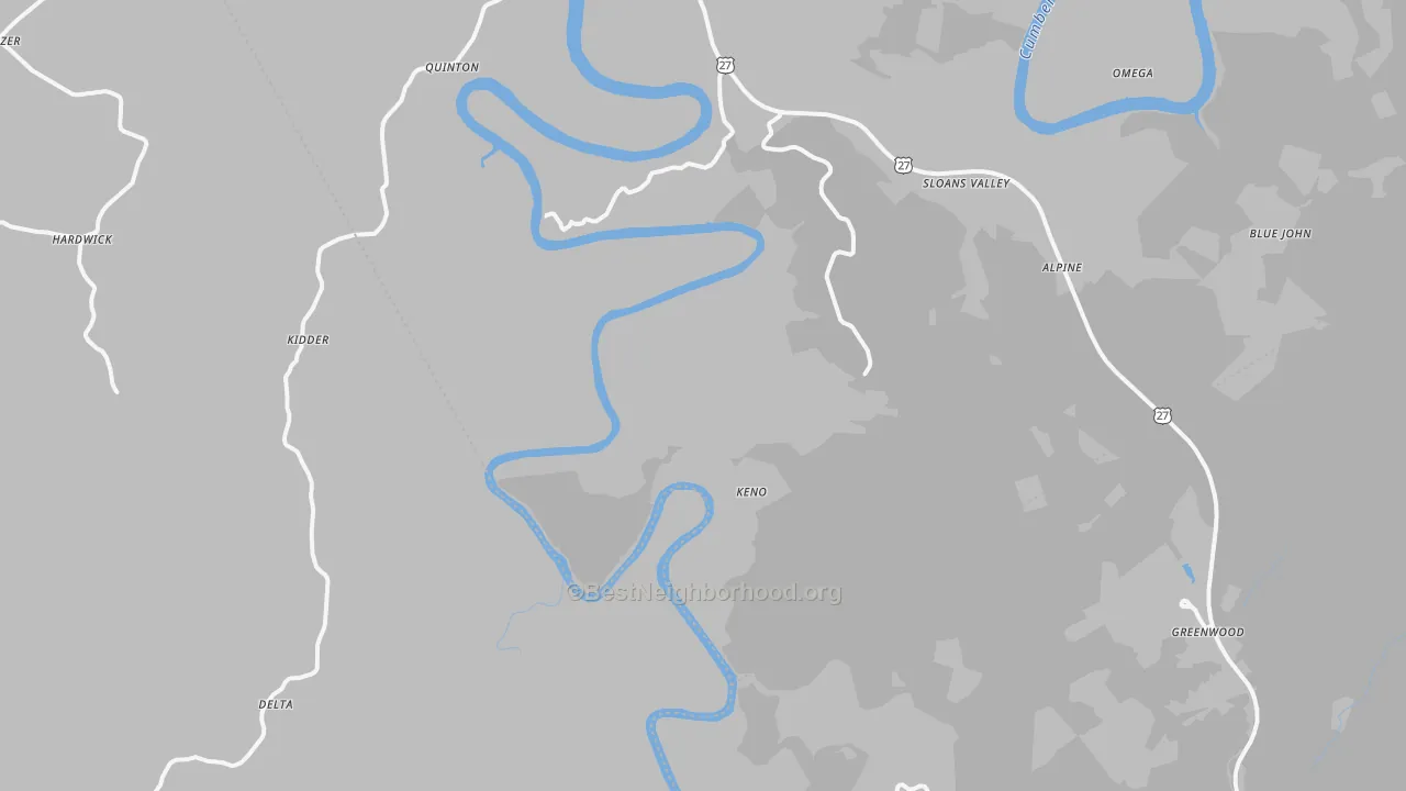 Transit Grade map of Tateville, KY