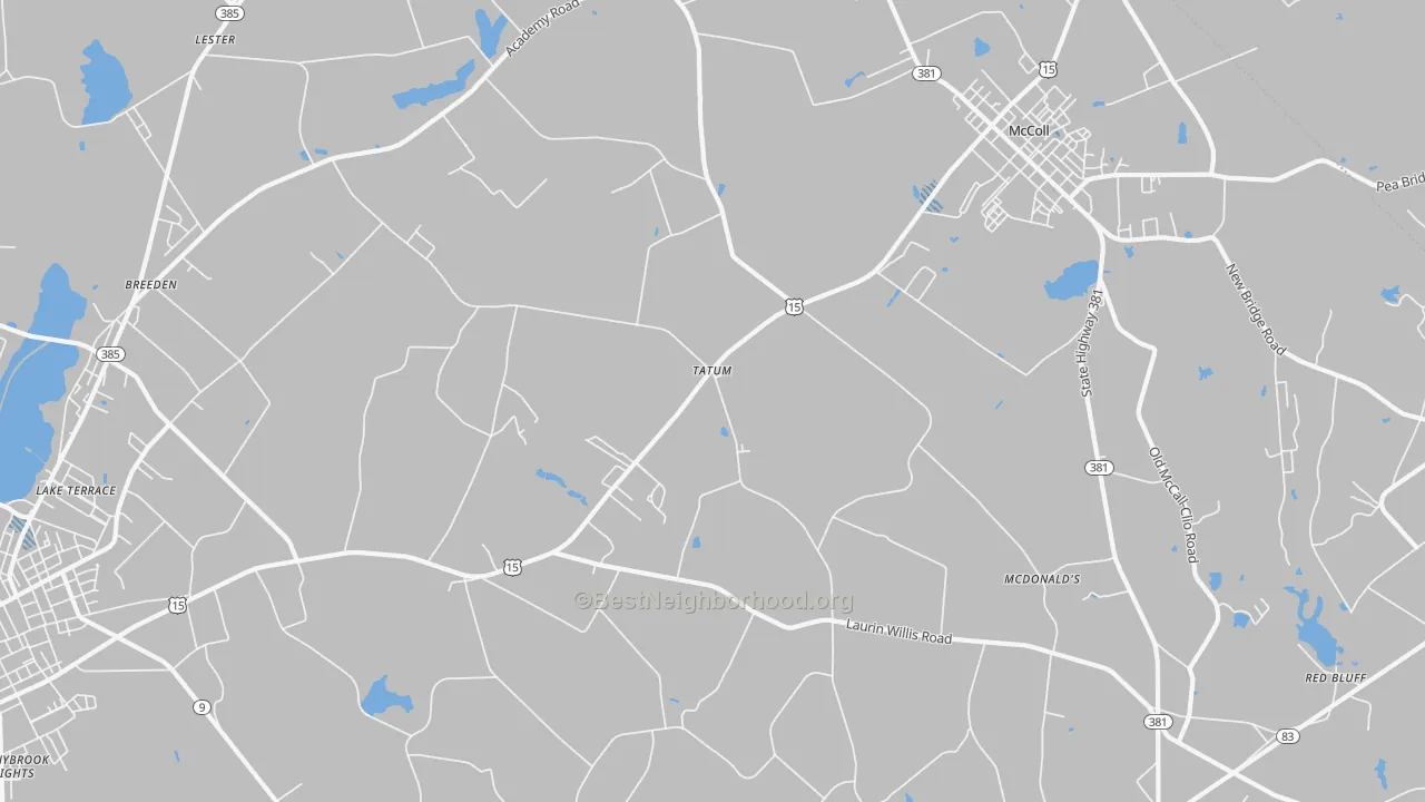 Transit Grade map of Tatum, SC