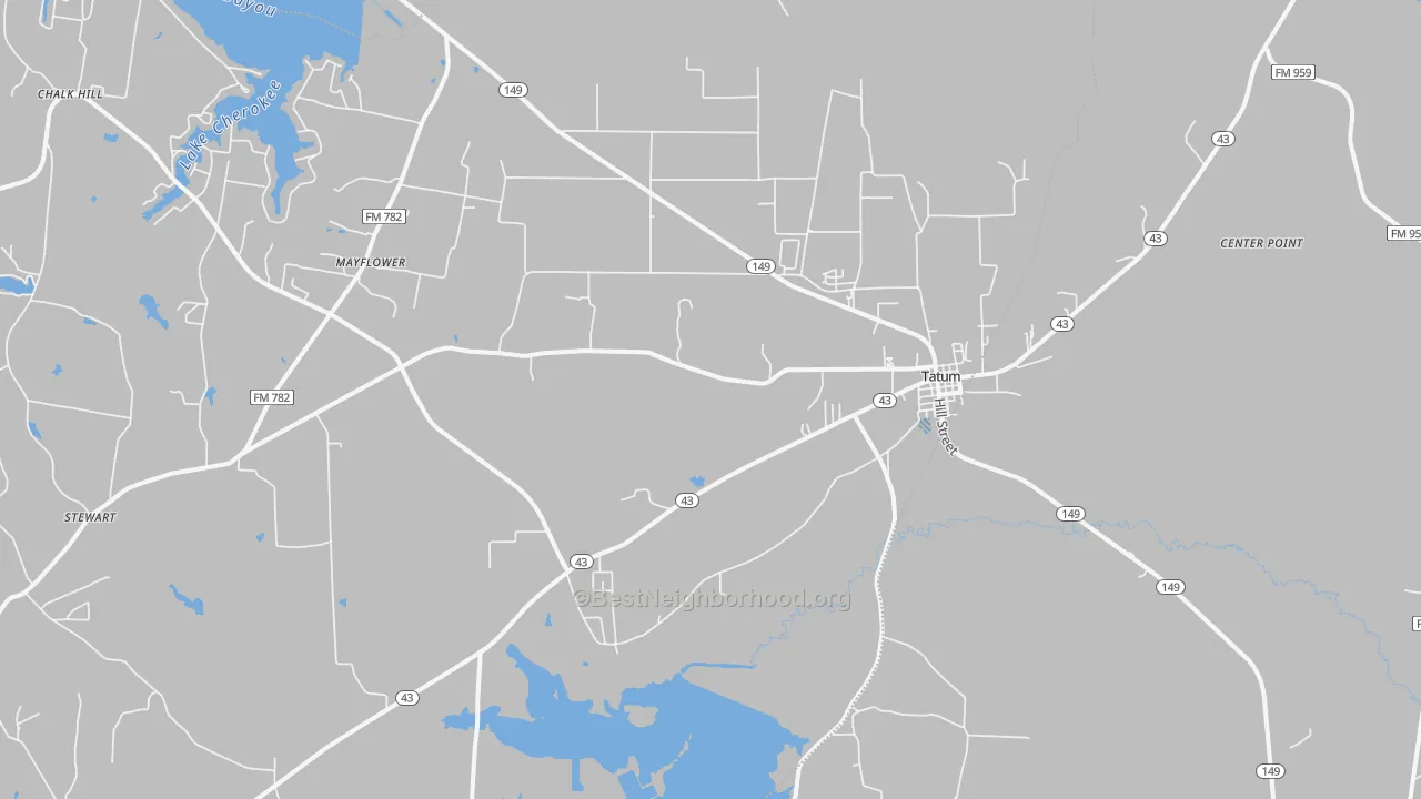 Transit Grade map of Tatum, TX