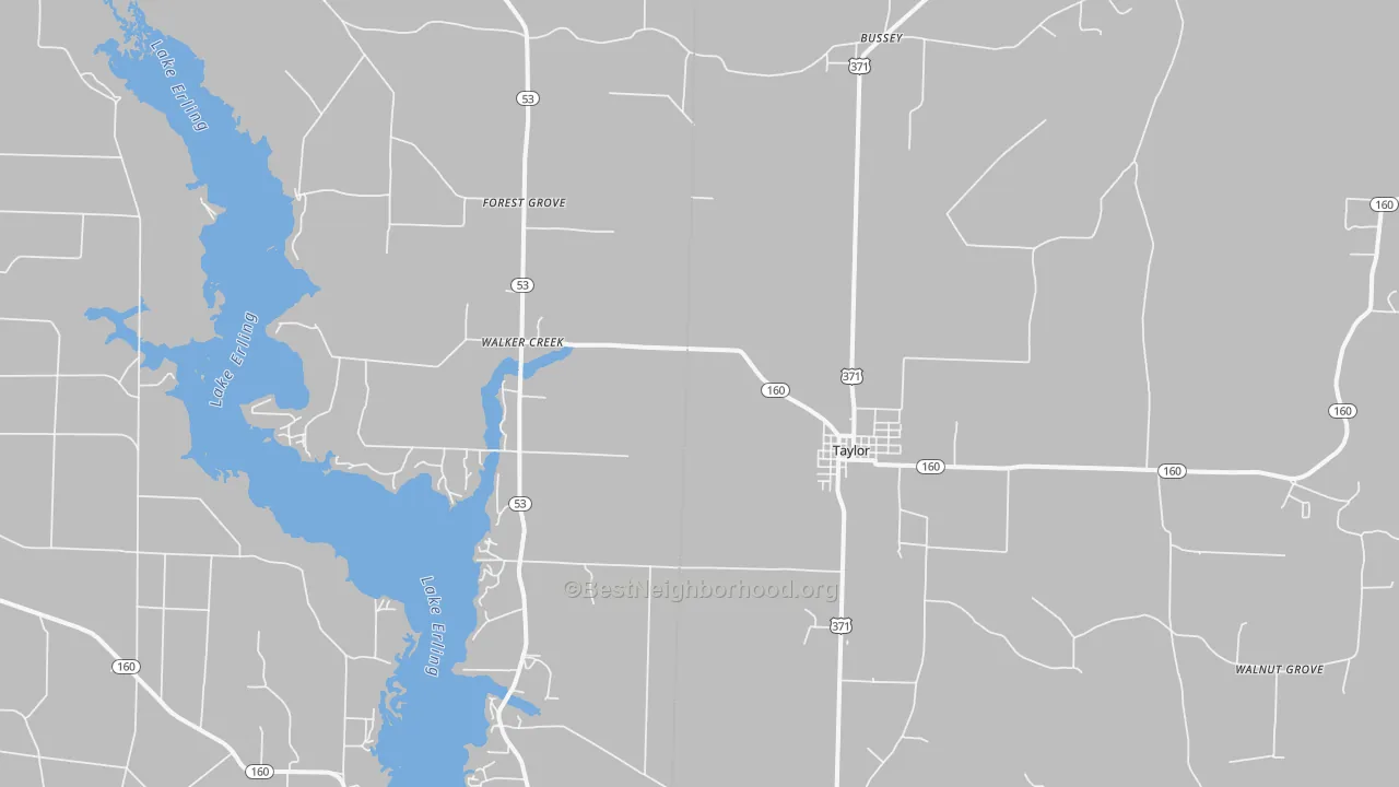 Transit Grade map of Taylor, AR
