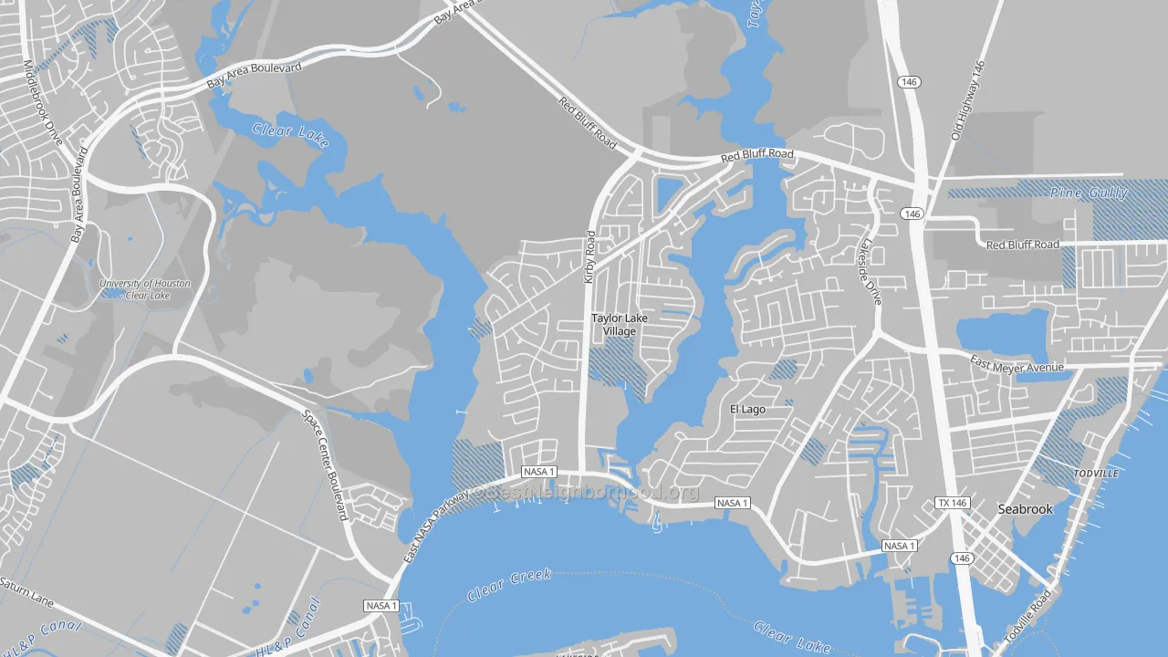Transit Grade map of Taylor Lake Village, TX