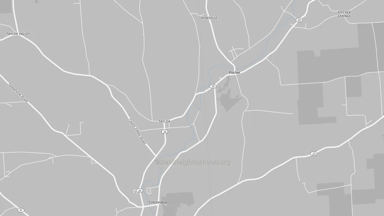 Transit Grade map of Taylor, NY