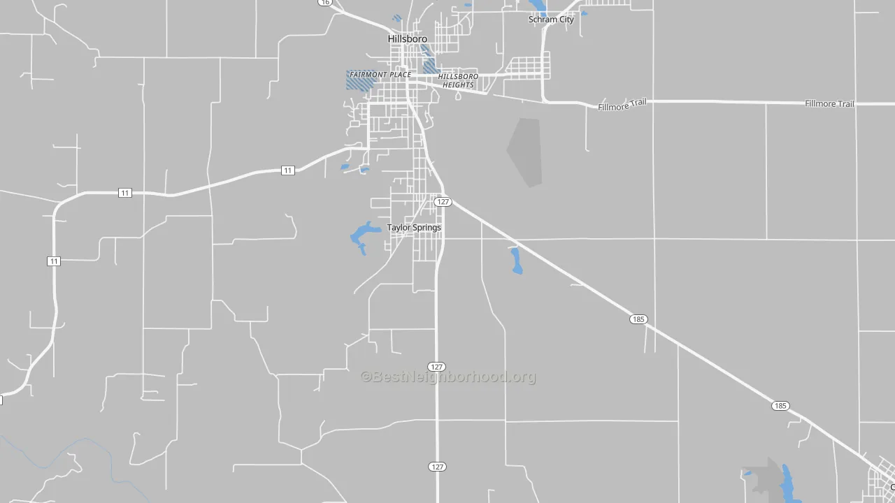 Transit Grade map of Taylor Springs, IL