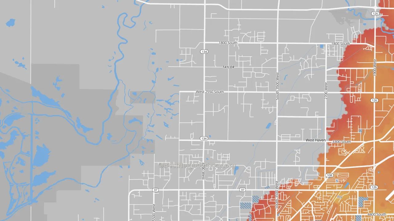 Transit Grade map of Taylor, UT