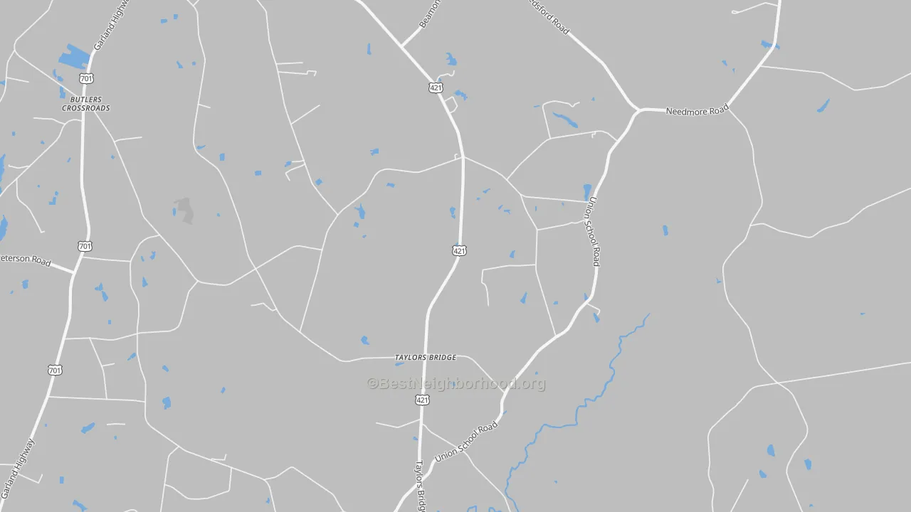 Transit Grade map of Taylors Bridge, NC