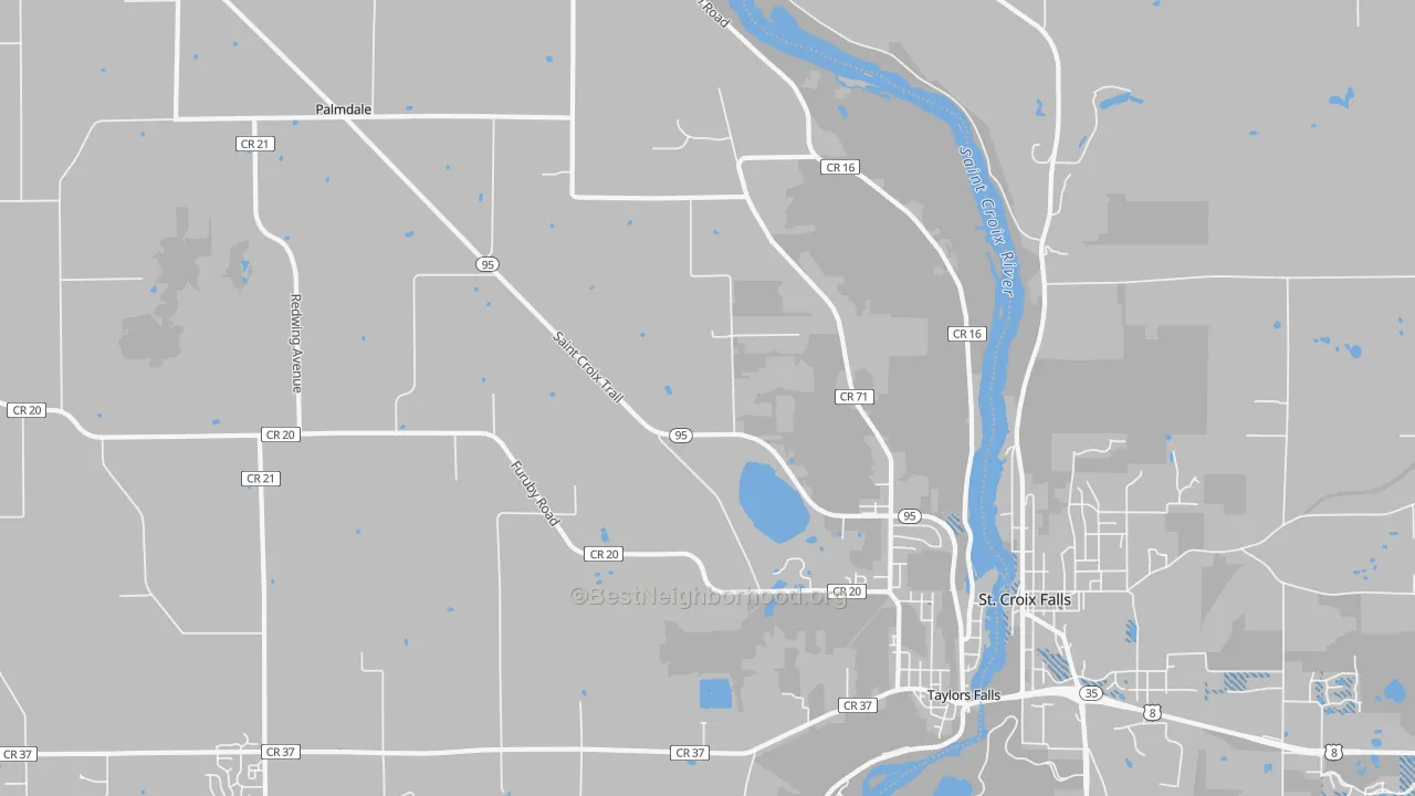 Transit Grade map of Taylors Falls, MN