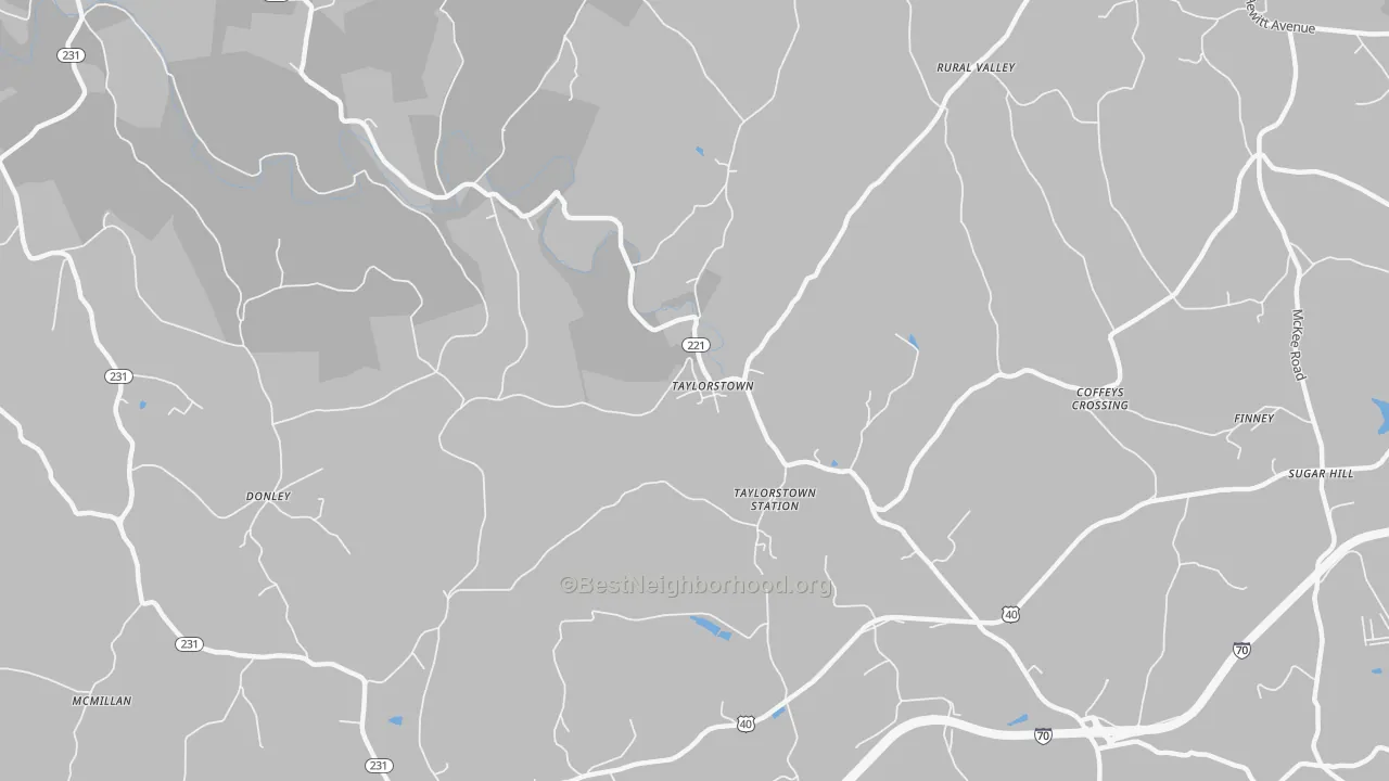Transit Grade map of Taylorstown, PA