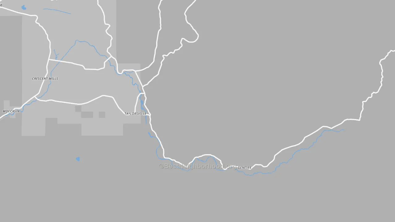 Transit Grade map of Taylorsville, CA