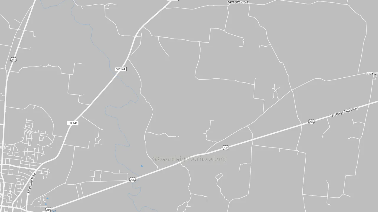 Transit Grade map of Taylorsville, TN