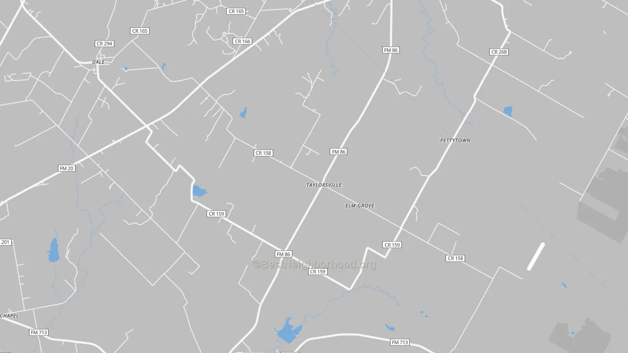 Transit Grade map of Taylorsville, TX