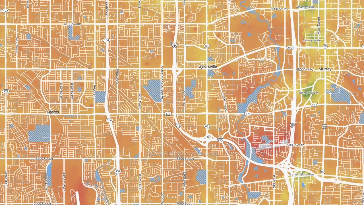 Transit Grade map of Taylorsville, UT