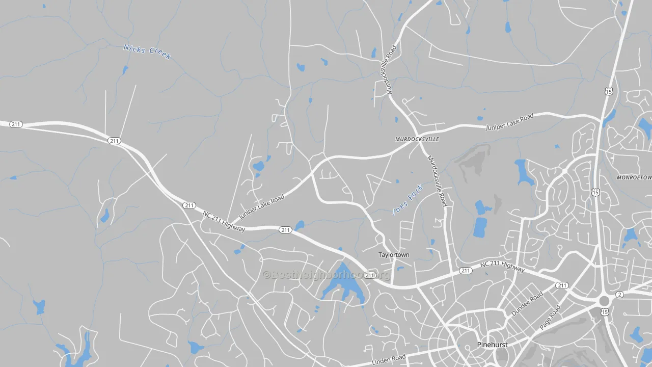 Transit Grade map of Taylortown, NC