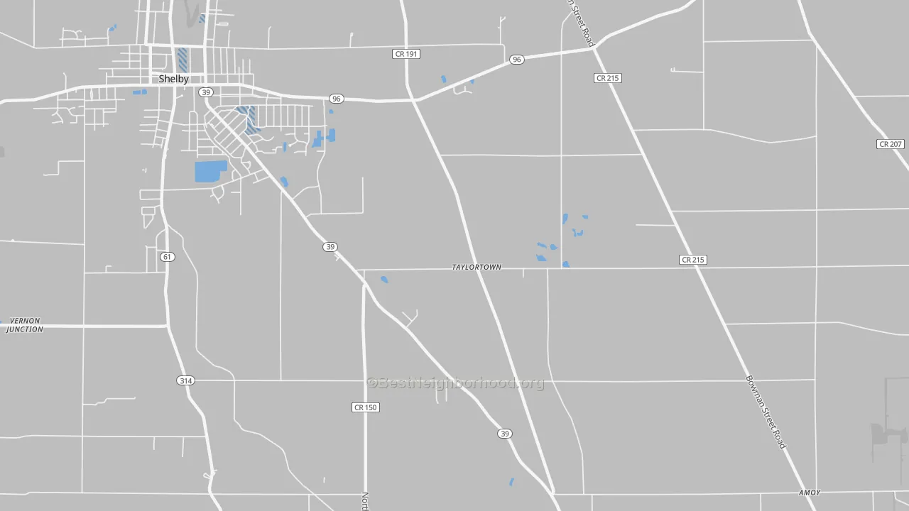Transit Grade map of Taylortown, OH