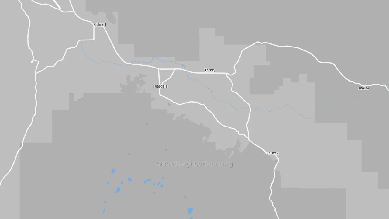 Transit Grade map of Teasdale, UT