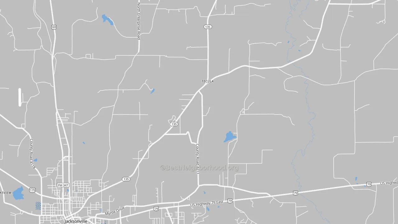 Transit Grade map of Tecula, TX