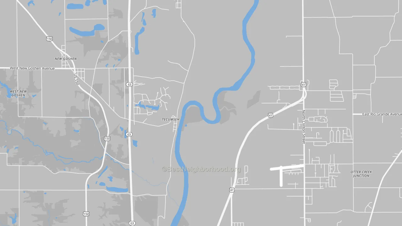 Transit Grade map of Tecumseh, IN