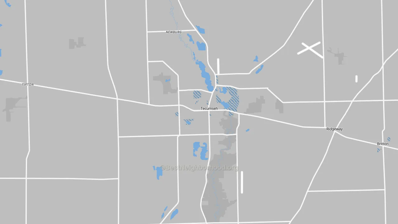 Transit Grade map of Tecumseh, MI