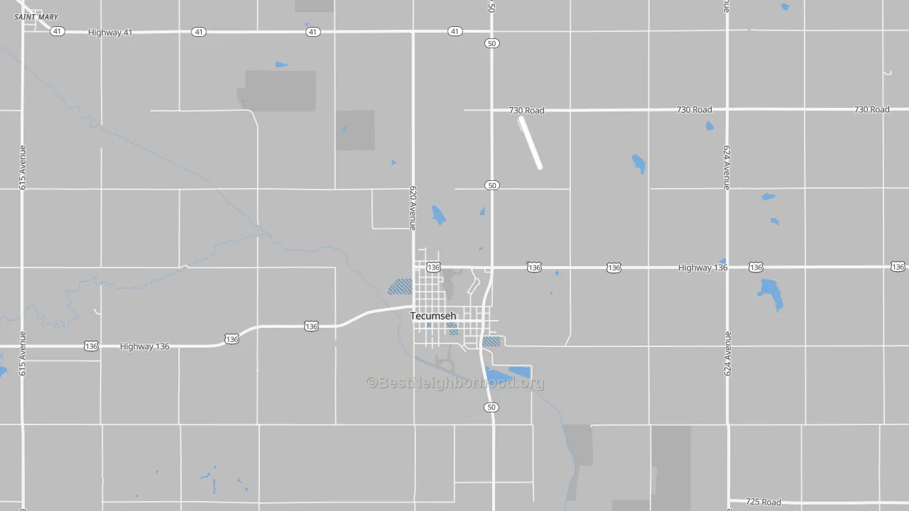 Transit Grade map of Tecumseh, NE