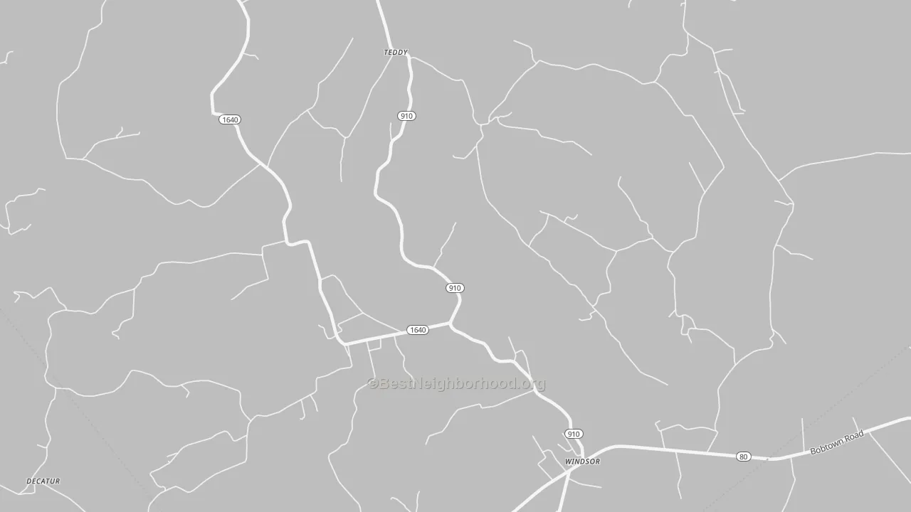 Transit Grade map of Teddy, KY