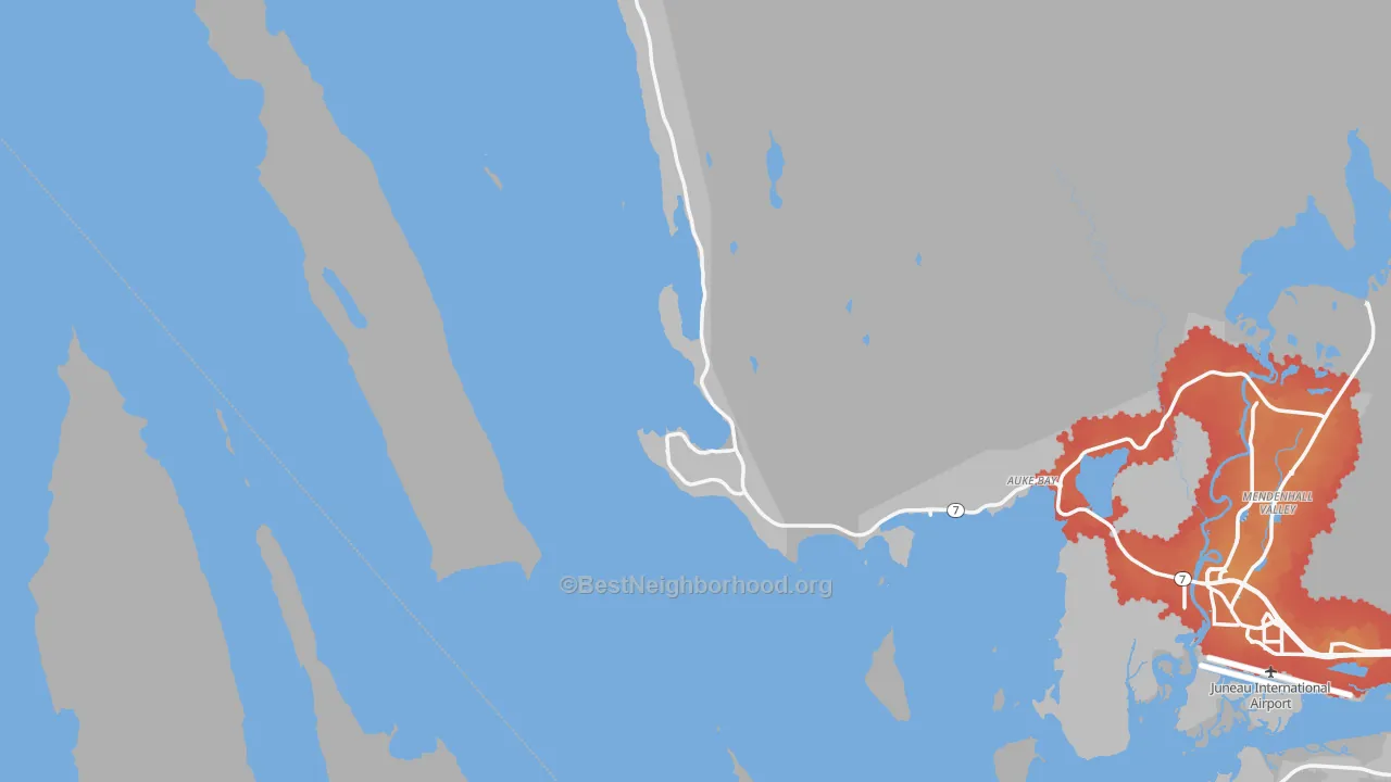 Transit Grade map of Tee Harbor, AK
