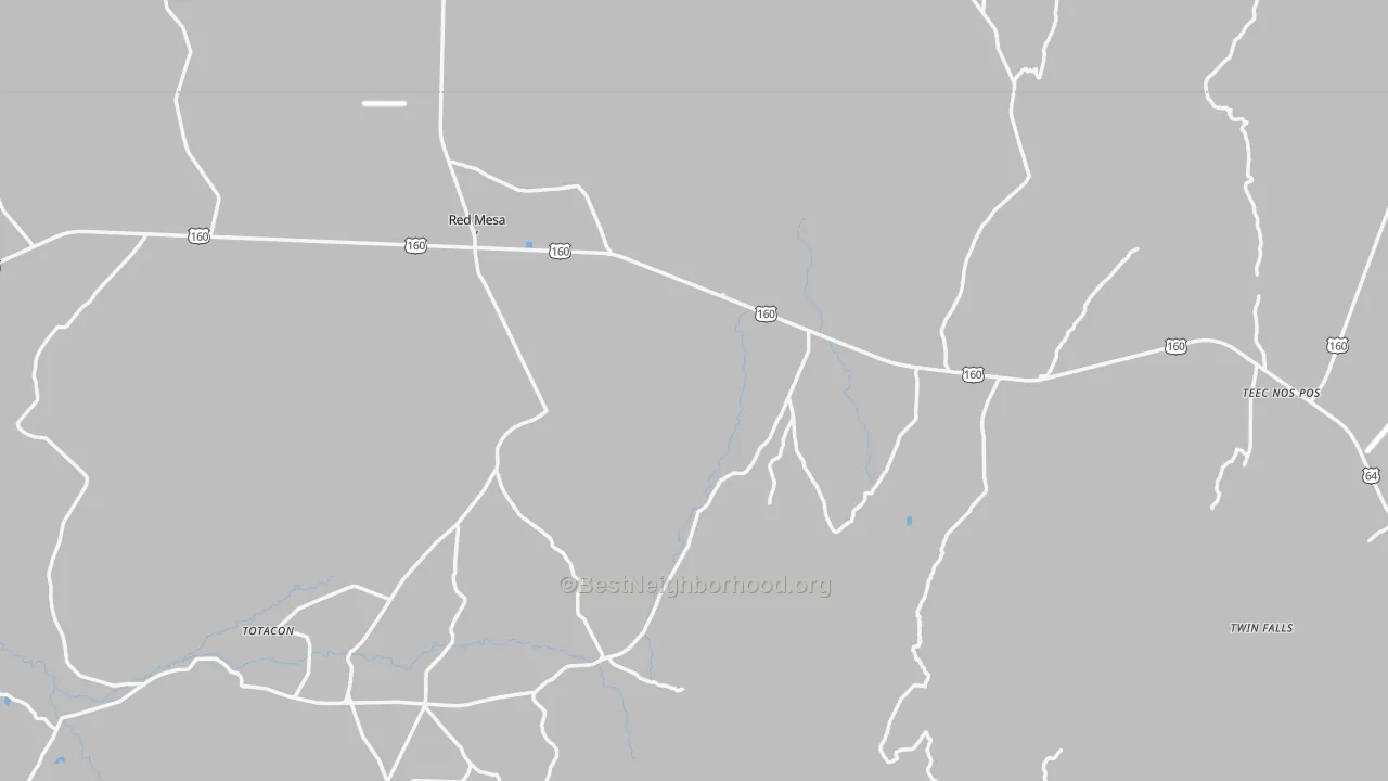 Transit Grade map of Teec Nos Pos, AZ