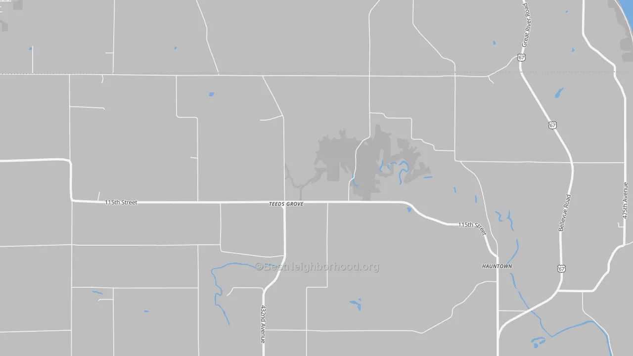 Transit Grade map of Teeds Grove, IA