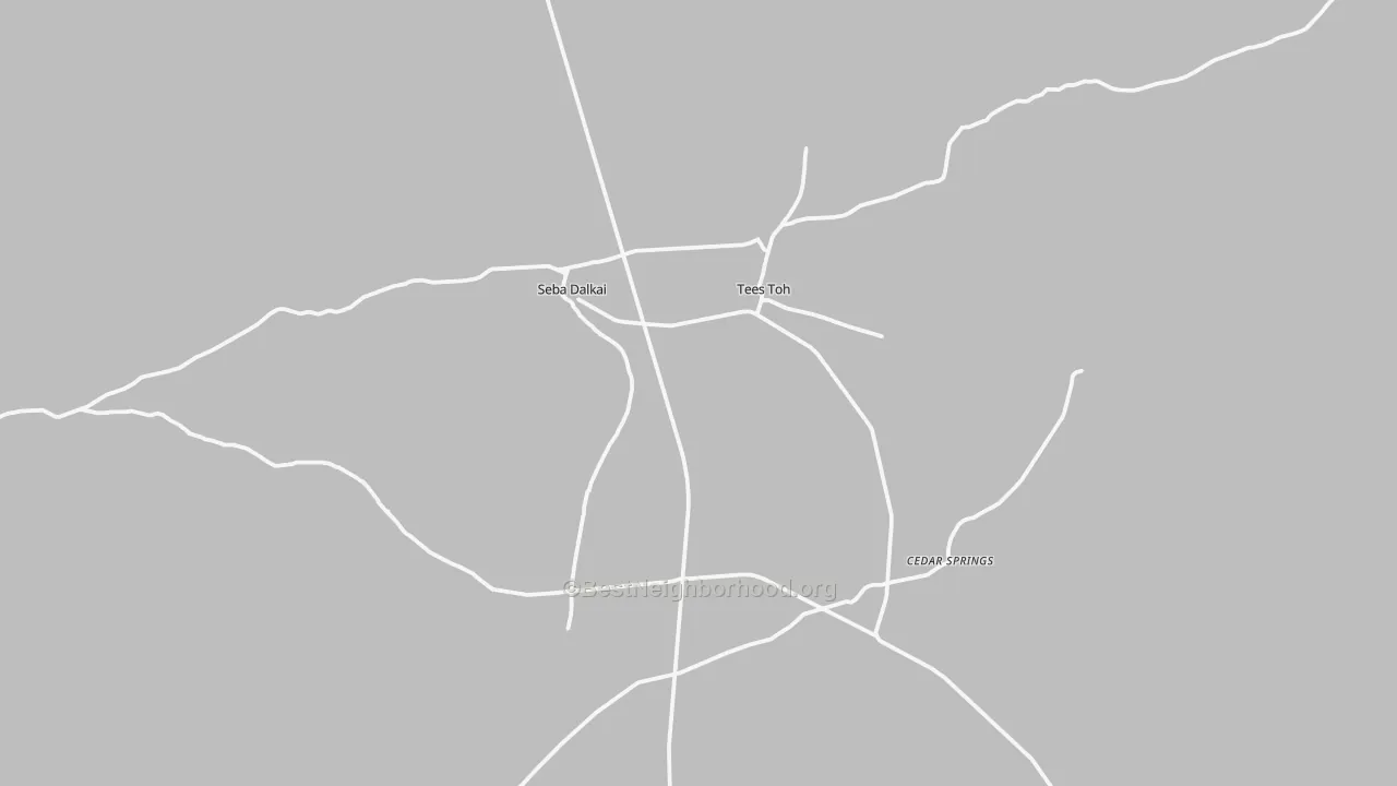 Transit Grade map of Tees Toh, AZ