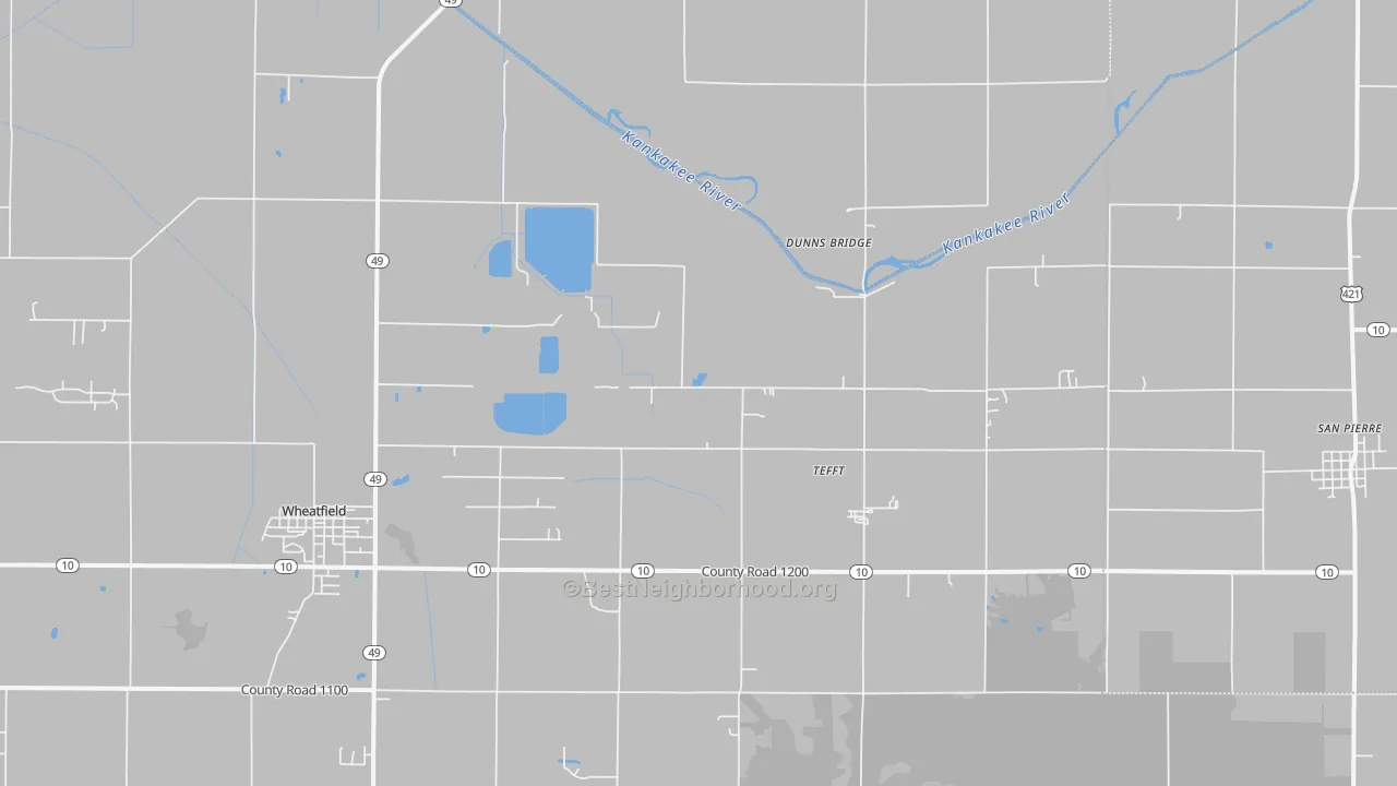 Transit Grade map of Tefft, IN