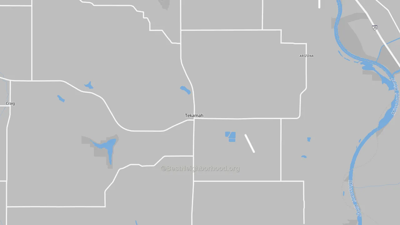 Transit Grade map of Tekamah, NE