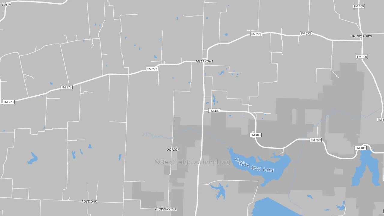 Transit Grade map of Telephone, TX