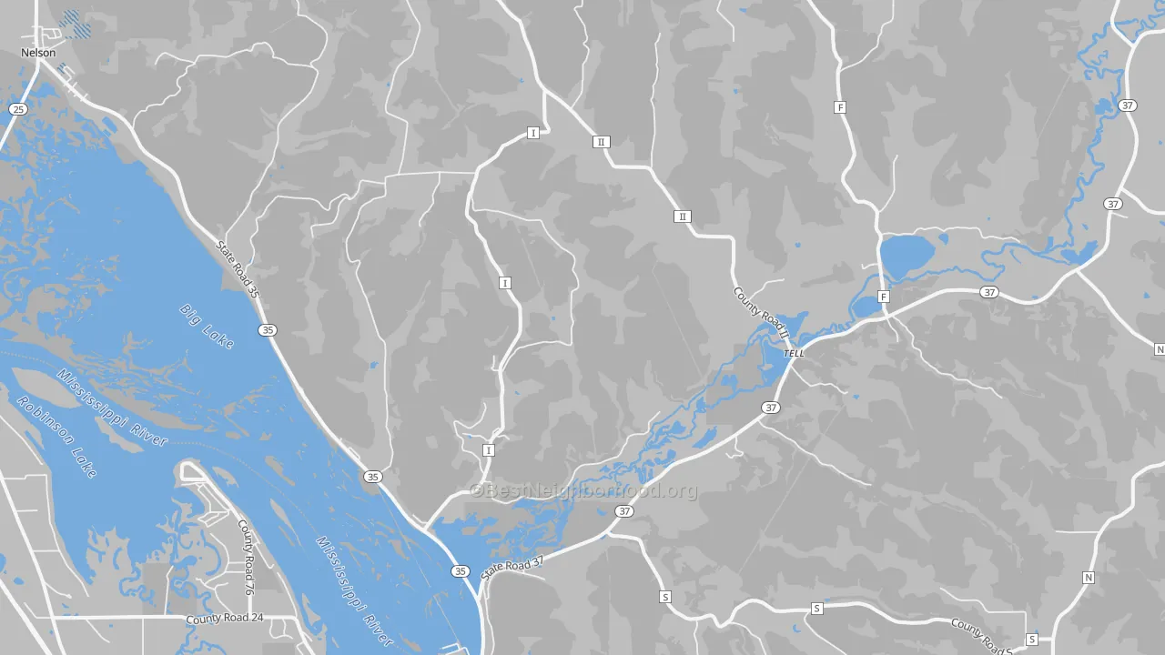Transit Grade map of Tell, WI