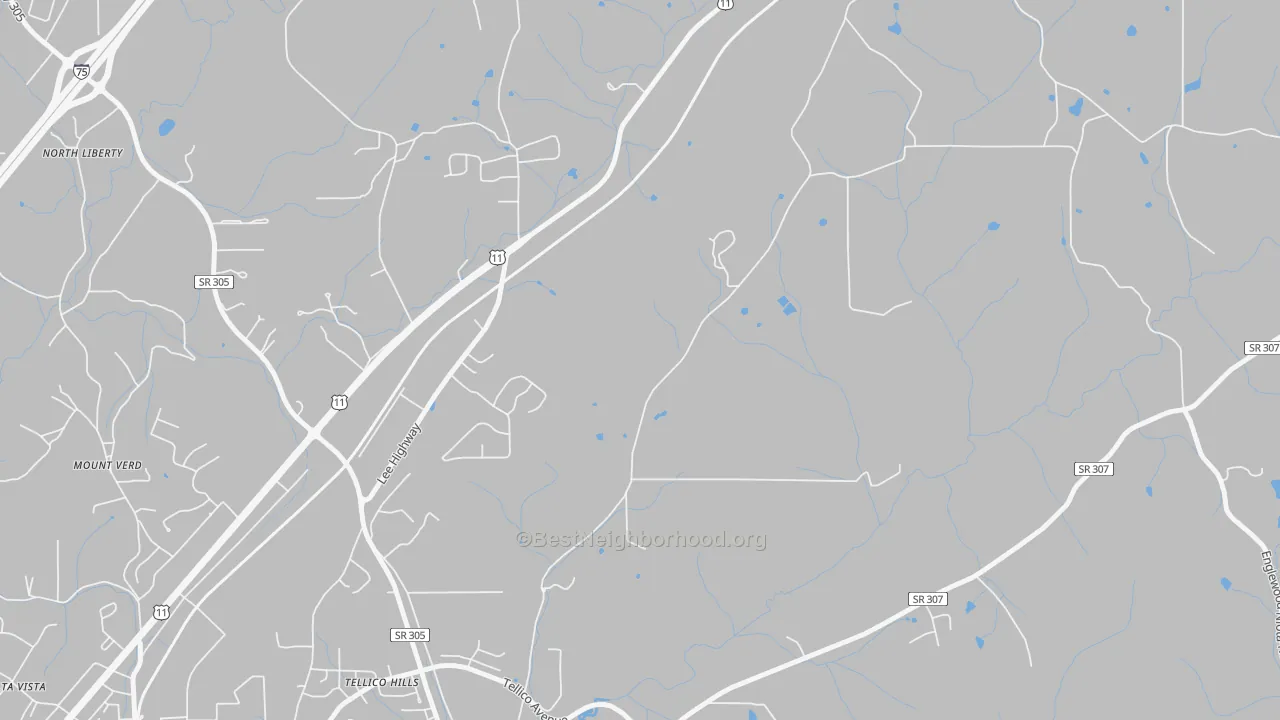 Transit Grade map of Tellico Hills, TN