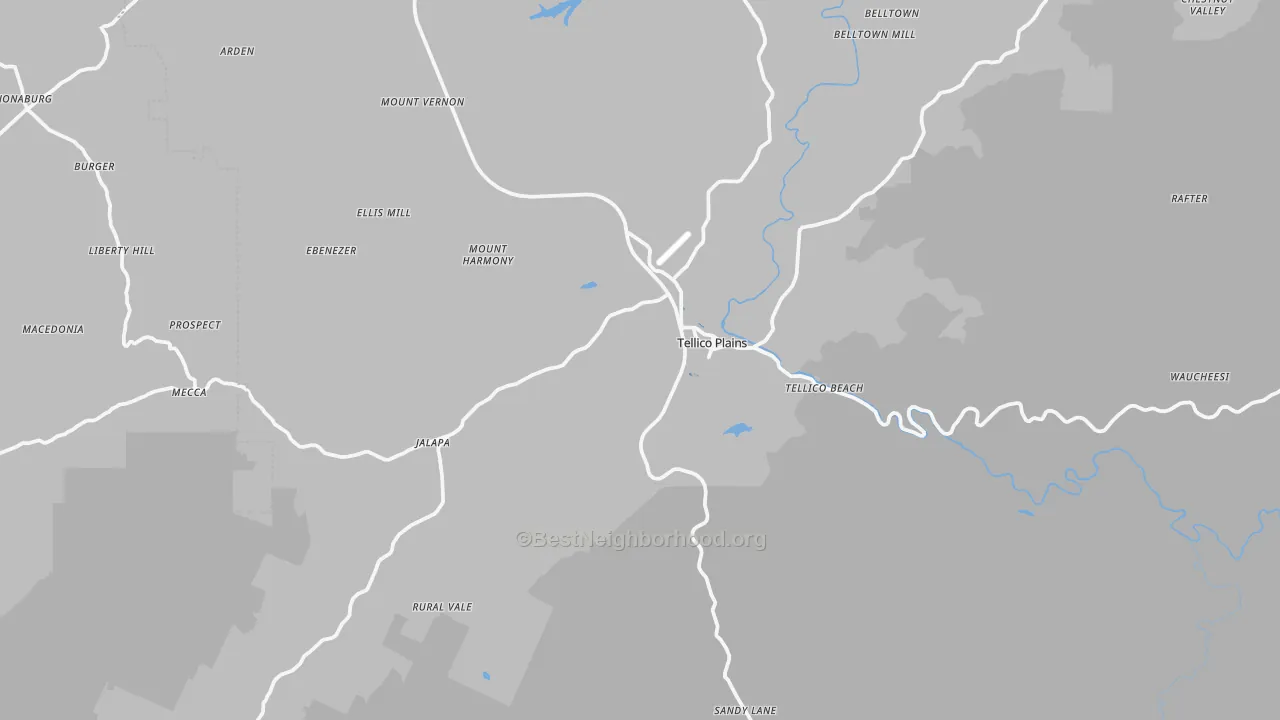 Transit Grade map of Tellico Plains, TN