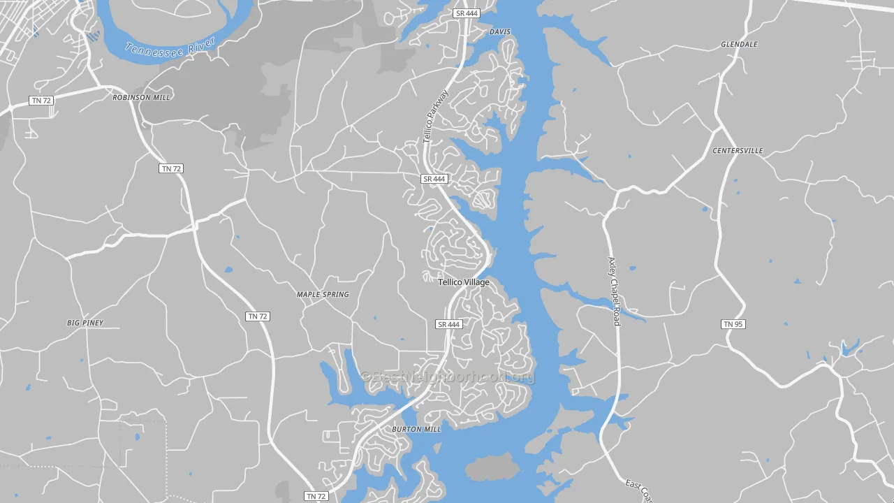 Transit Grade map of Tellico Village, TN