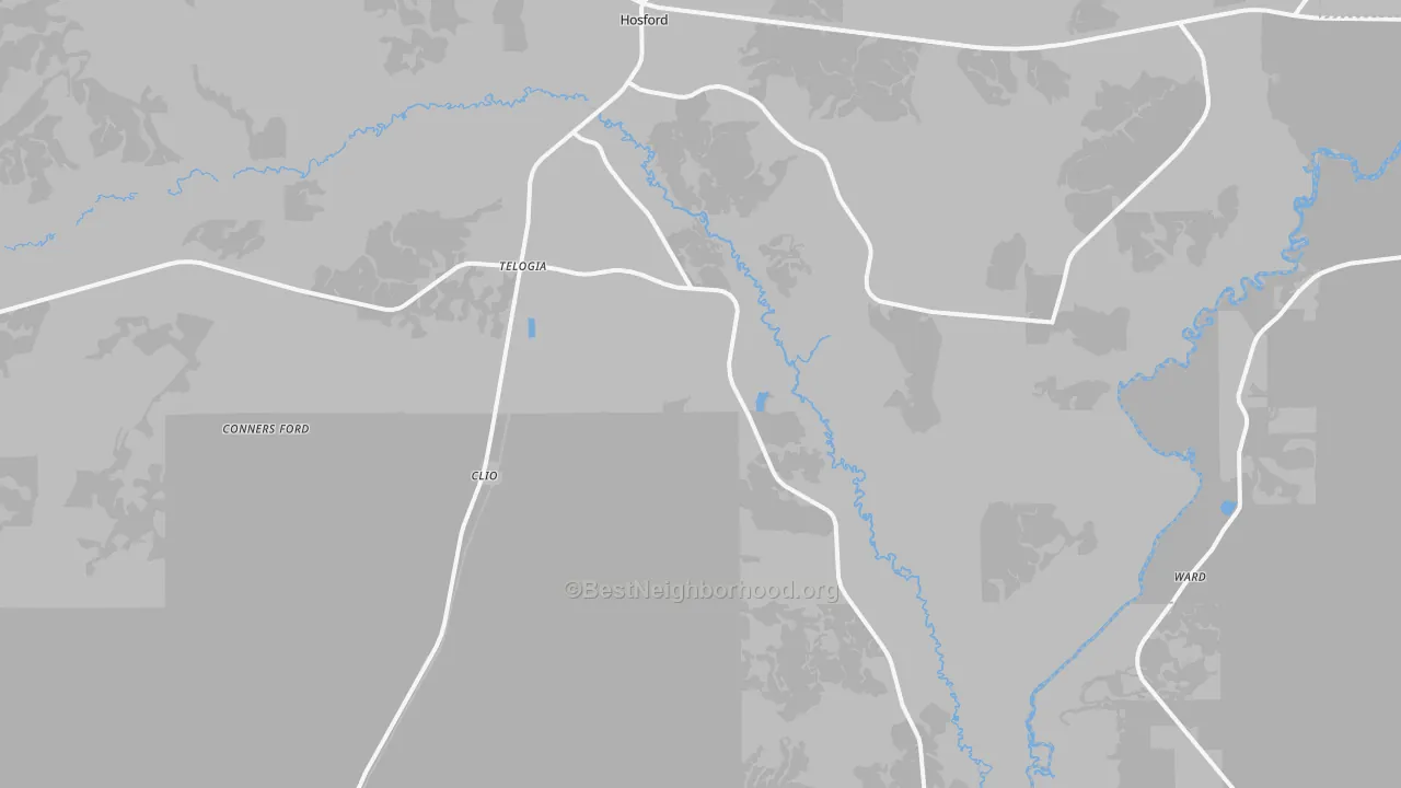 Transit Grade map of Telogia, FL