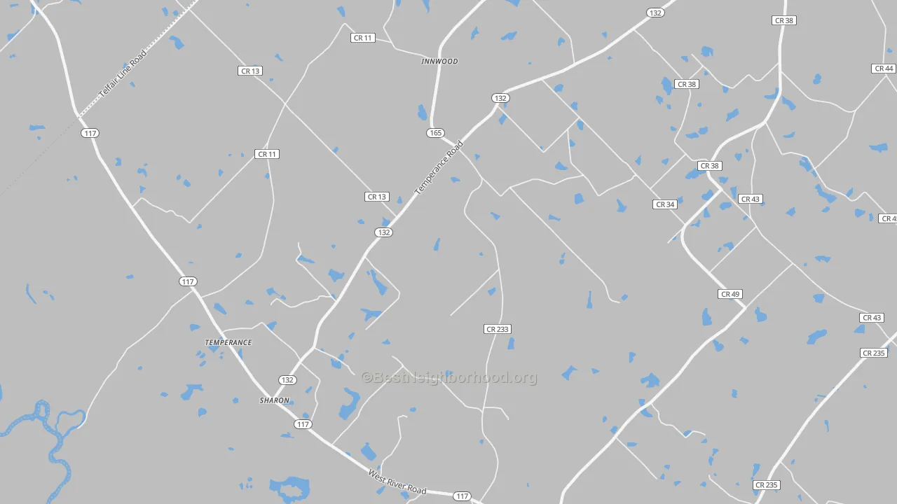 Transit Grade map of Temperance, GA