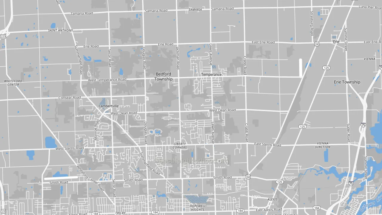 Transit Grade map of Temperance, MI