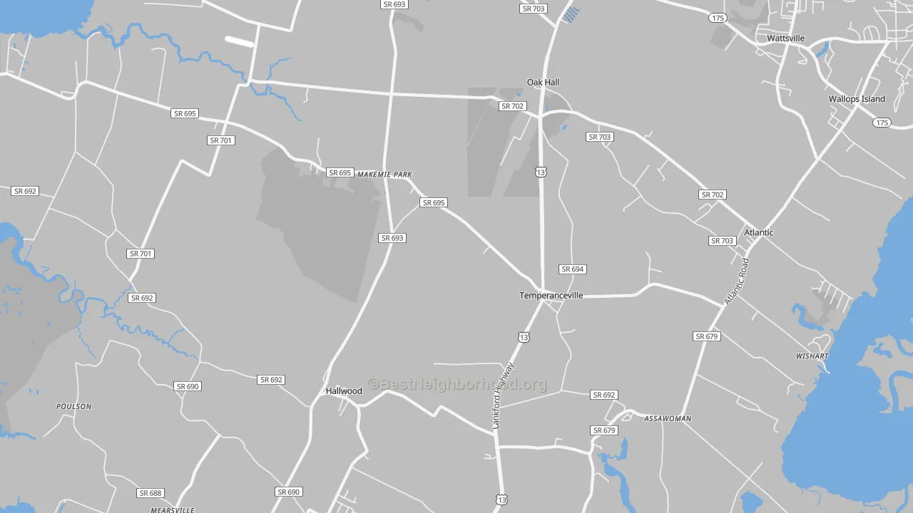 Transit Grade map of Temperanceville, VA