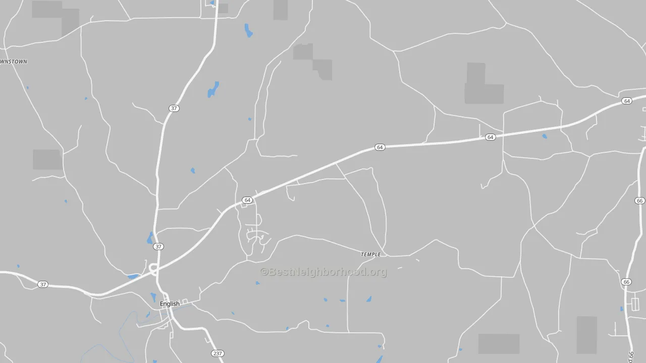 Transit Grade map of Temple, IN