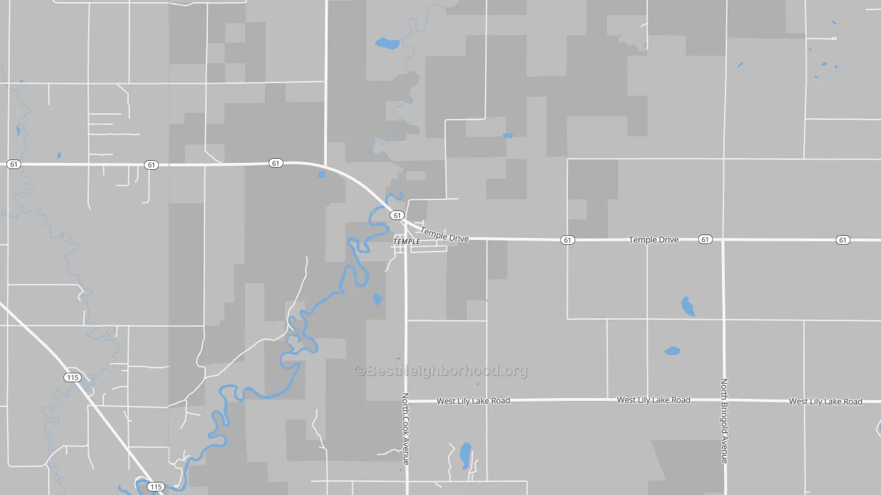 Transit Grade map of Temple, MI