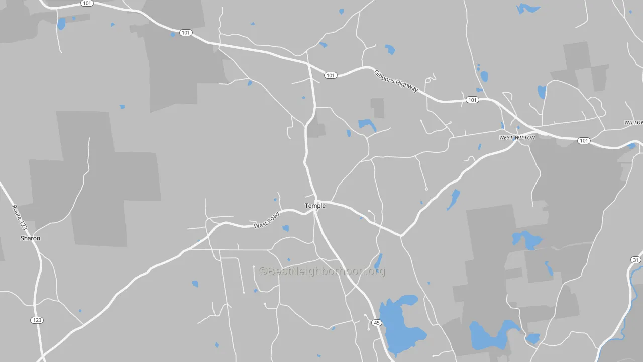 Transit Grade map of Temple, NH